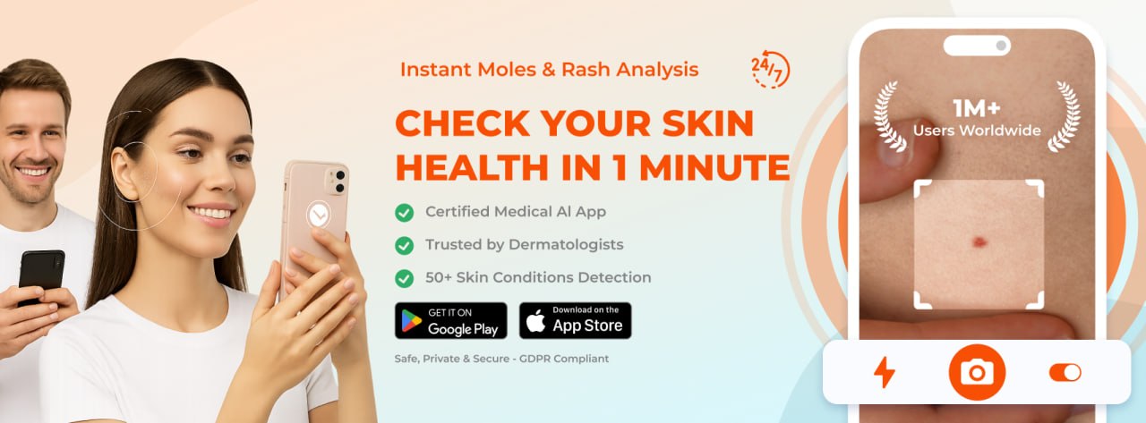 Skin analysis from a smartphone photo in Skinive.